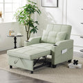 PU Leather Mint Green Sleeper Chair Sofa Bed Y282790