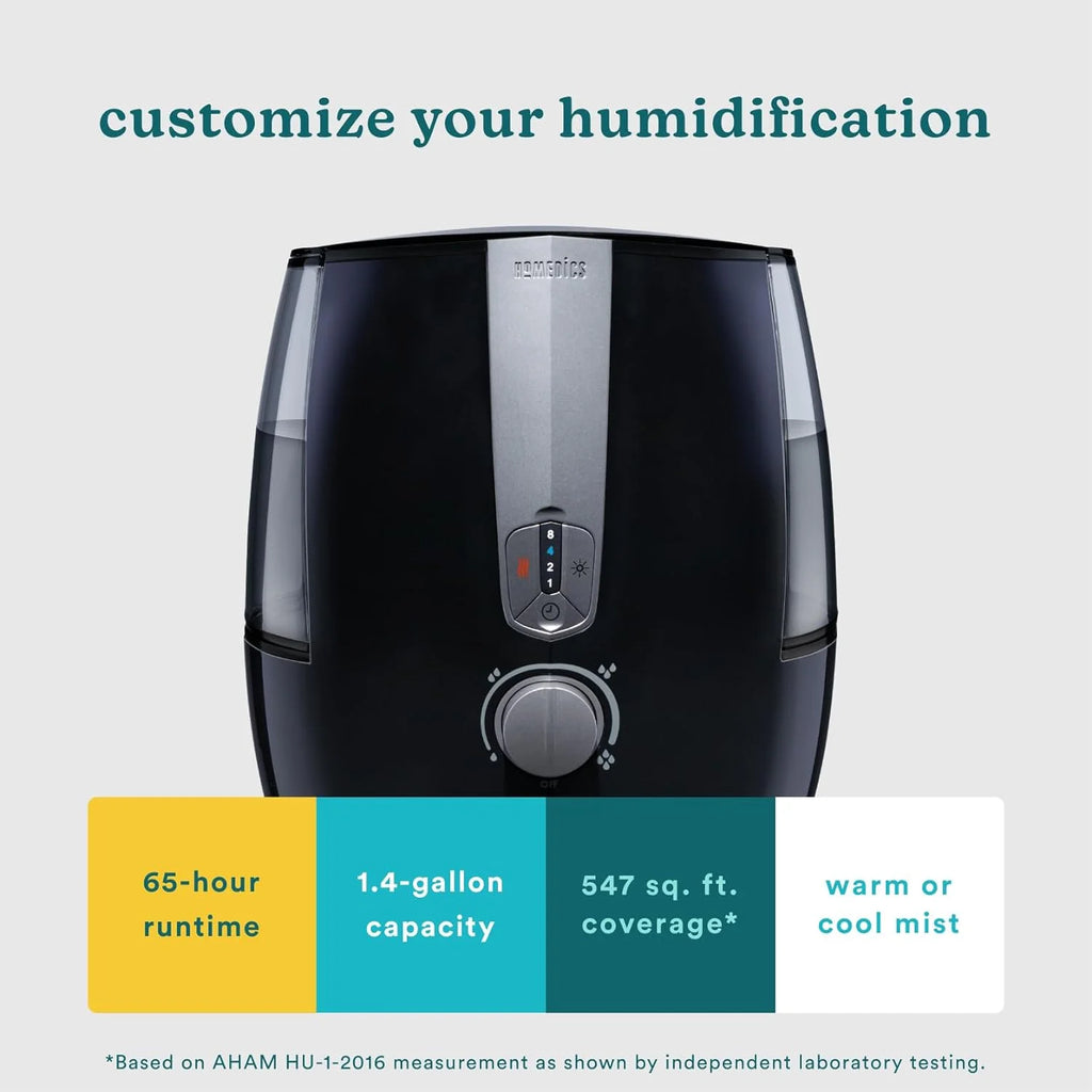 Ultrasonic Air Humidifier, 5.3L Water Tank with Warm and Cool Mist C773581