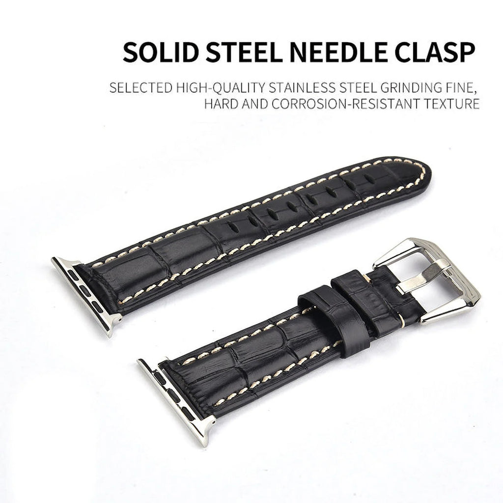 Khaki Leather Band 49mm 44mm 45mm 42mm Wristband N522422