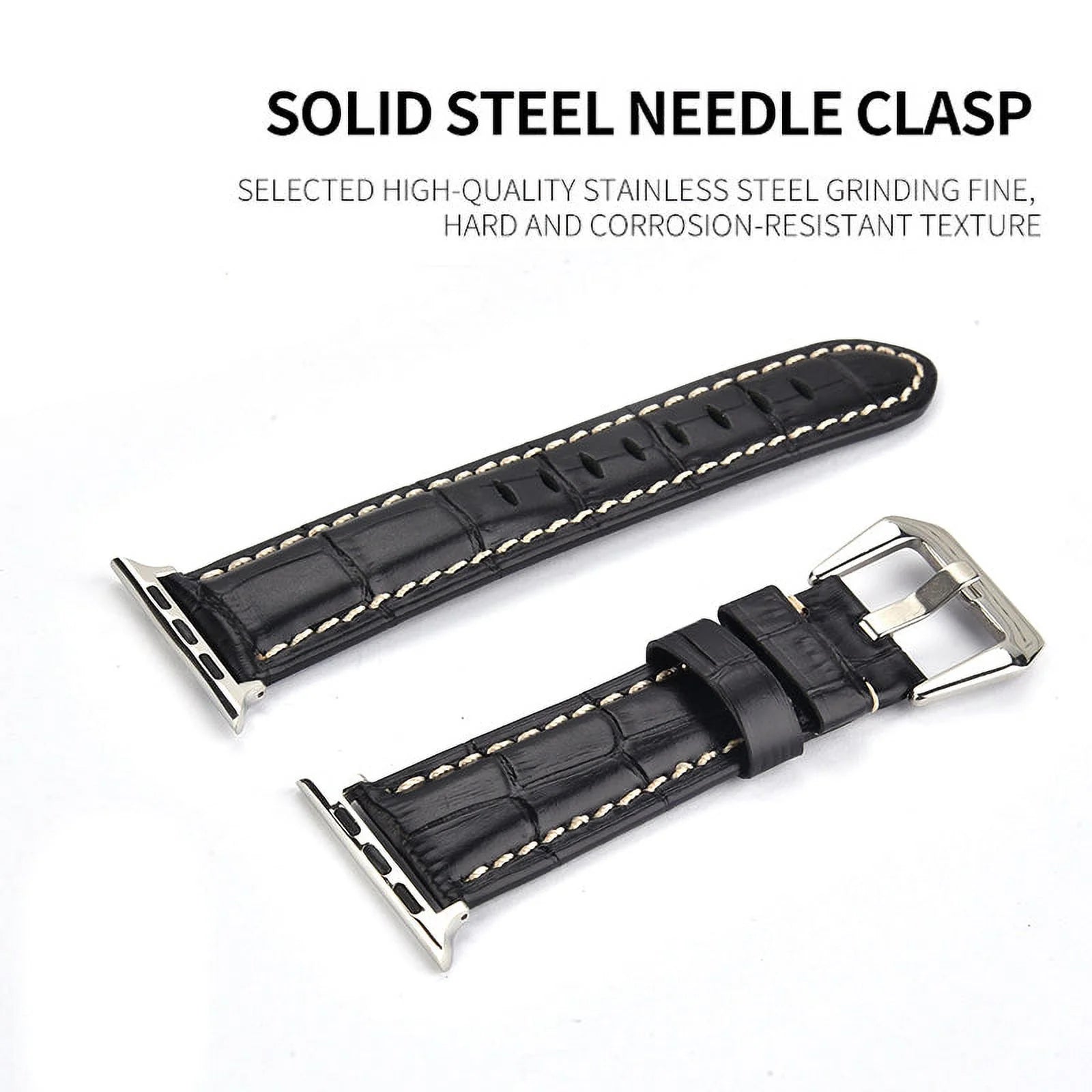 Khaki Leather Band 49mm 44mm 45mm 42mm Wristband N522422