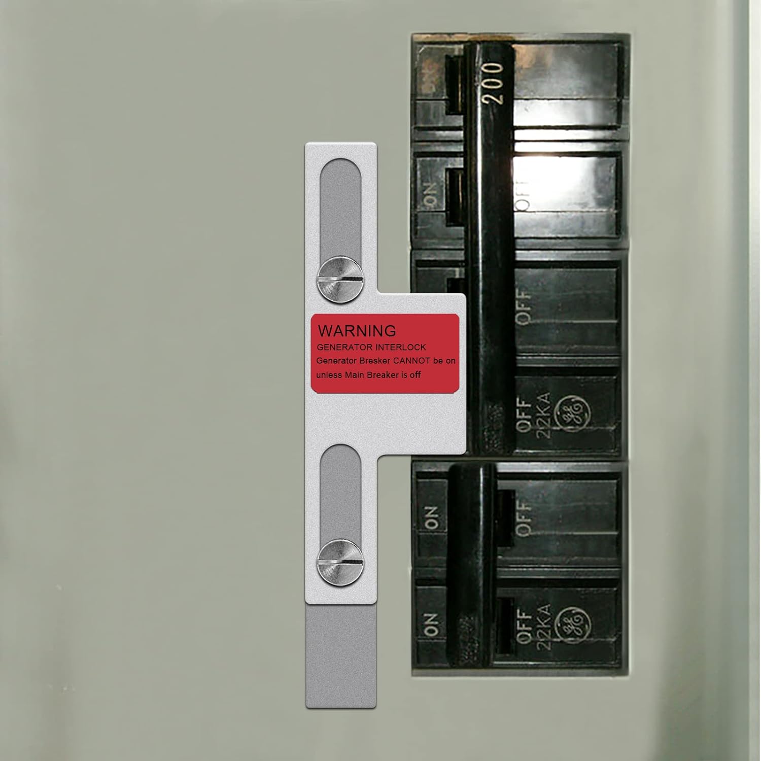 Generator Interlock Kit for Square D Homeline Meter Main 150 or 200 amp Breaker, Pack of 2 H453