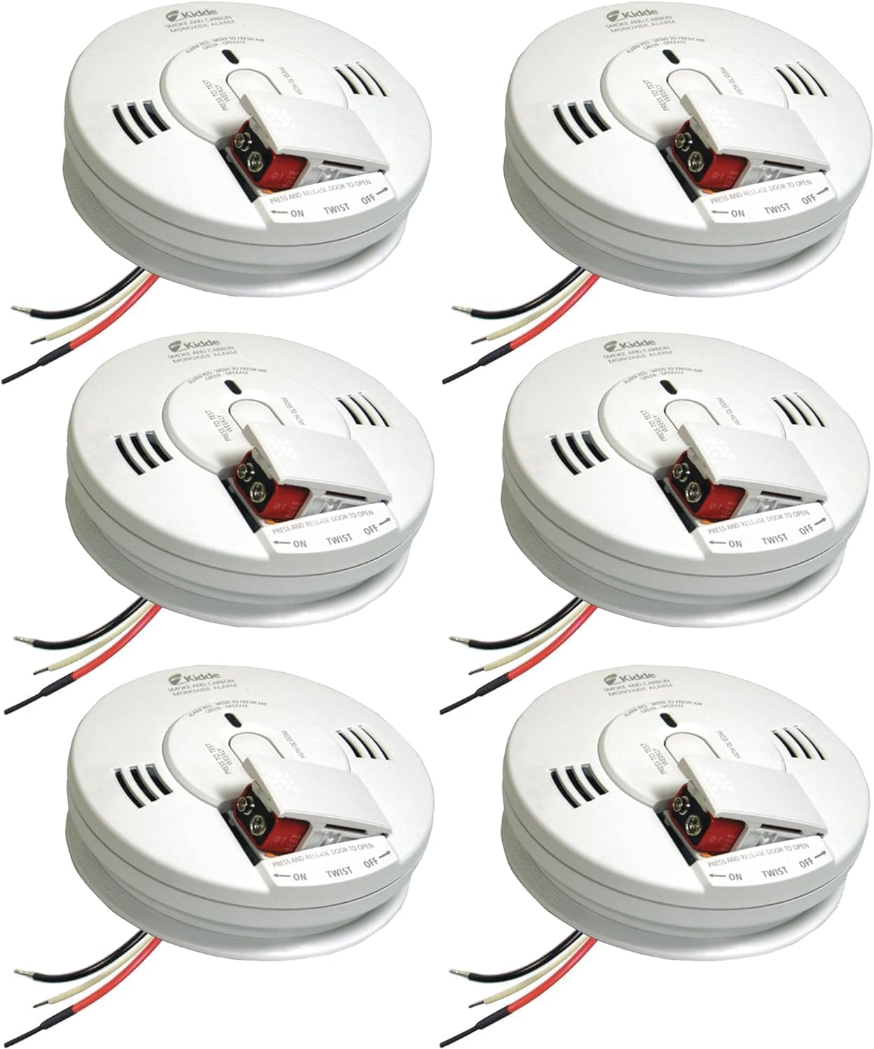 Hardwired Interconnect Smoke & Carbon Monoxide Alarm 6 Pack G789