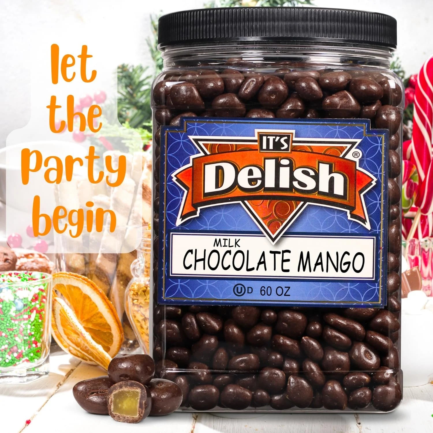 Milk Chocolate Covered Dried Mango, 60 OZ H1575
