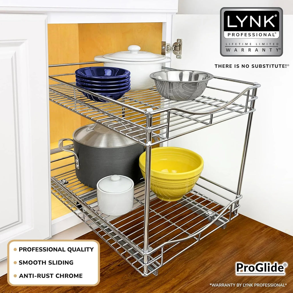 2 Tier Slide Out Drawer for Kitchen Cabinets J707