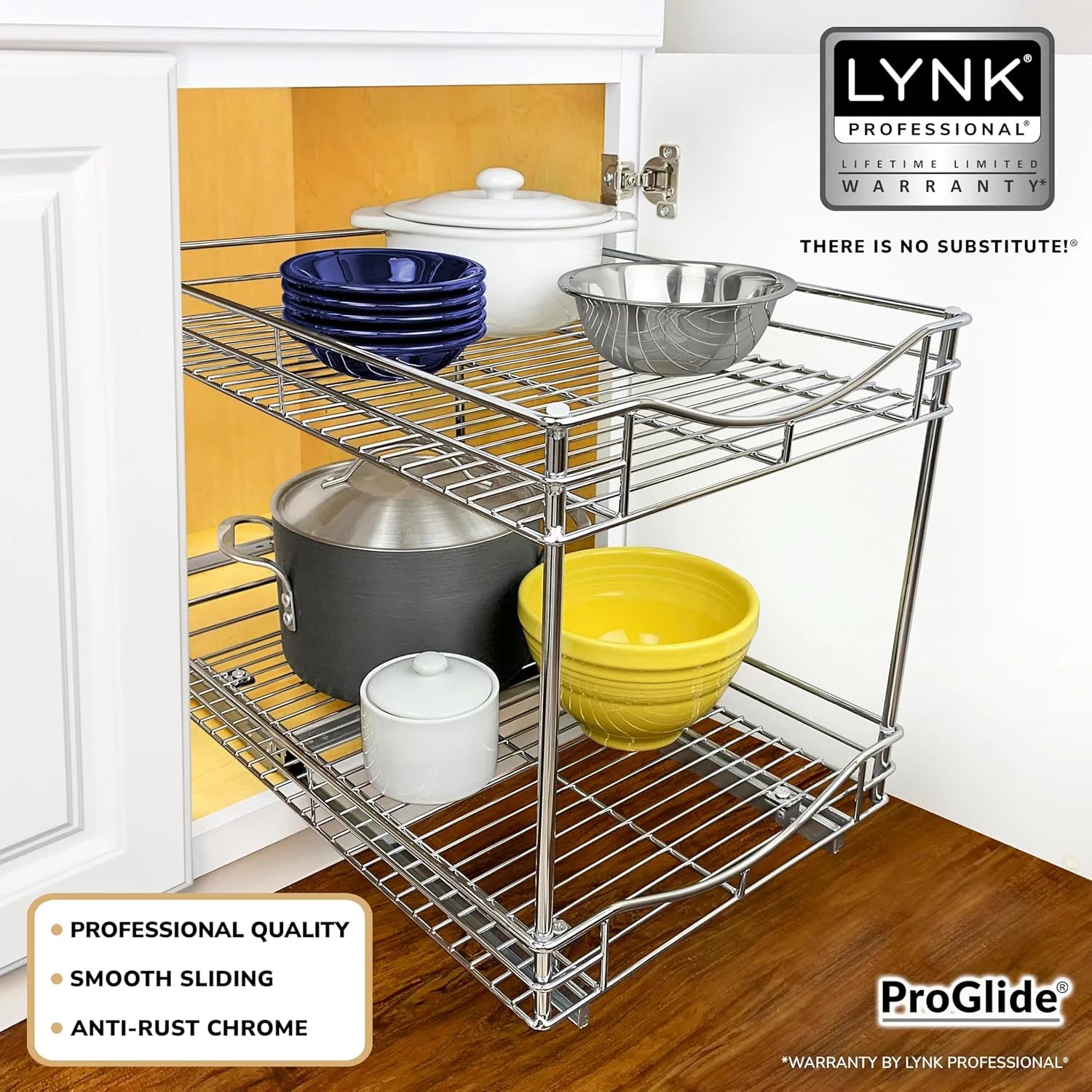 2 Tier Slide Out Drawer for Kitchen Cabinets J707