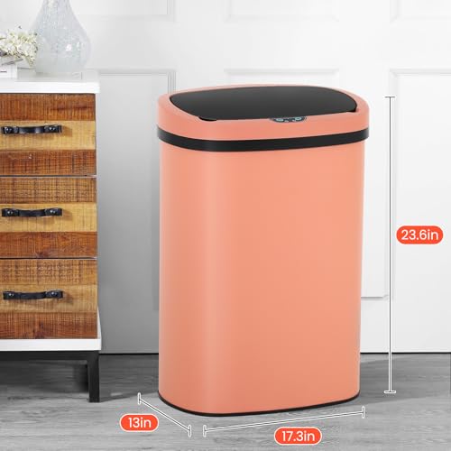 13-Gallon Stainless Steel Automatic Motion Sensor Trash Can J496