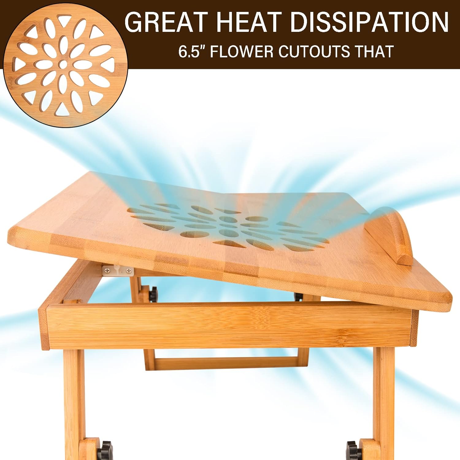 Adjustable Bamboo Laptop Desk Tray Z904532