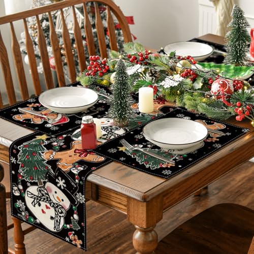 Set of 4 12x18 Inch Christmas Placemats Y2244