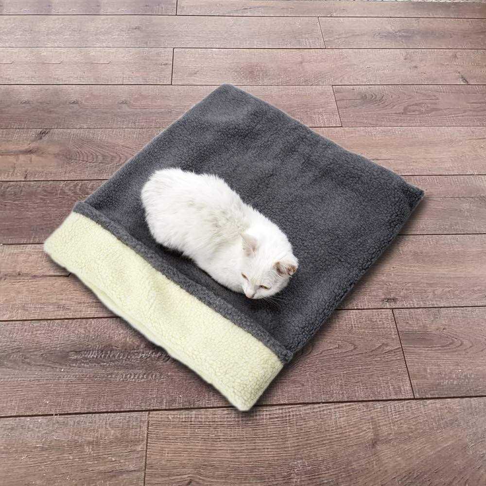 Cat Bed Cave Sleeping Bag Pet Mat Self Warming Pad Sack O12507