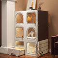 Cat Cage with Cat Litter Box, Large 2/3 Tier Cat Playpen Cat Kennels U8804