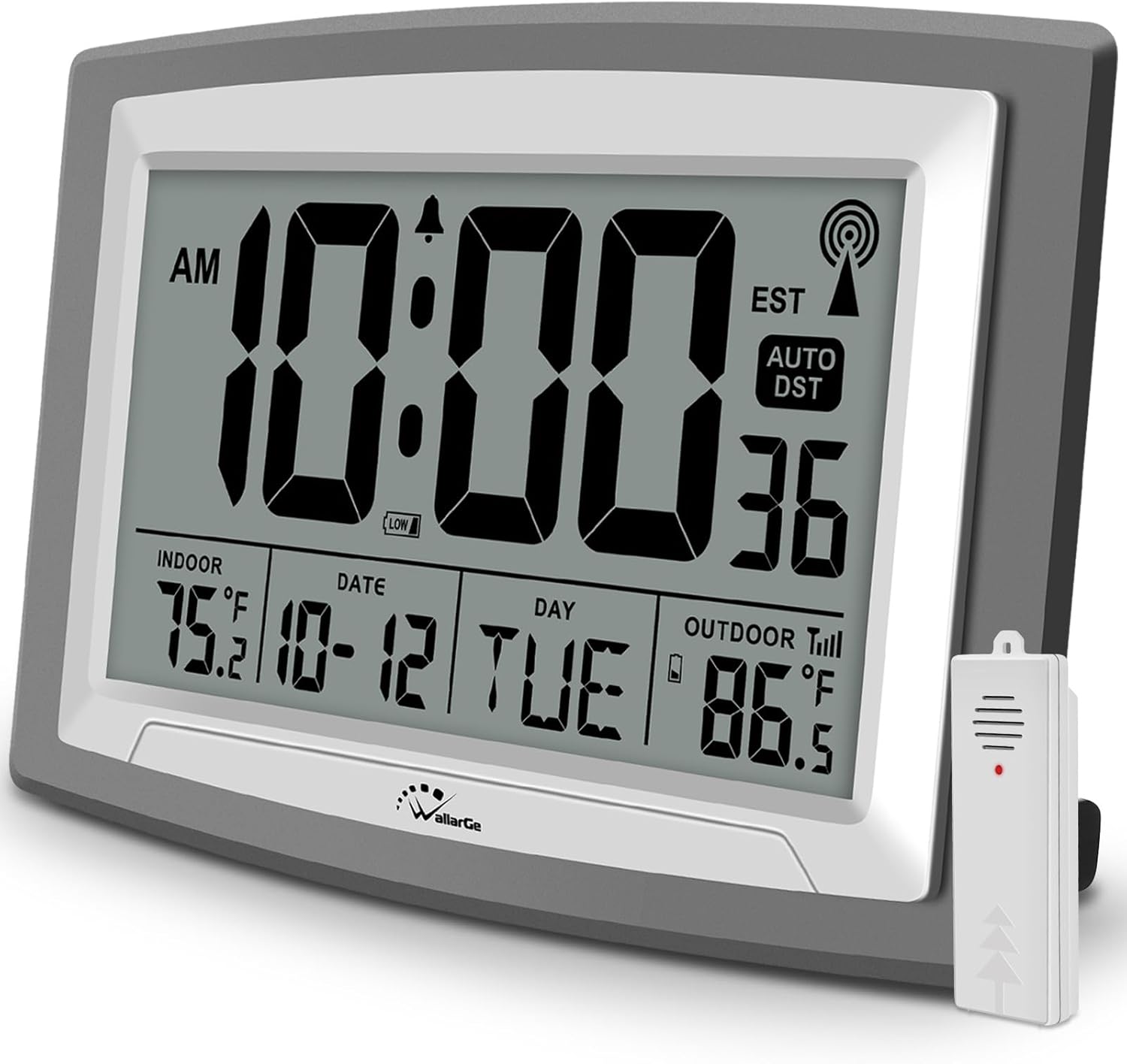 12.5 Inch Self-Setting Digital Clock with Indoor Temperature Q4902