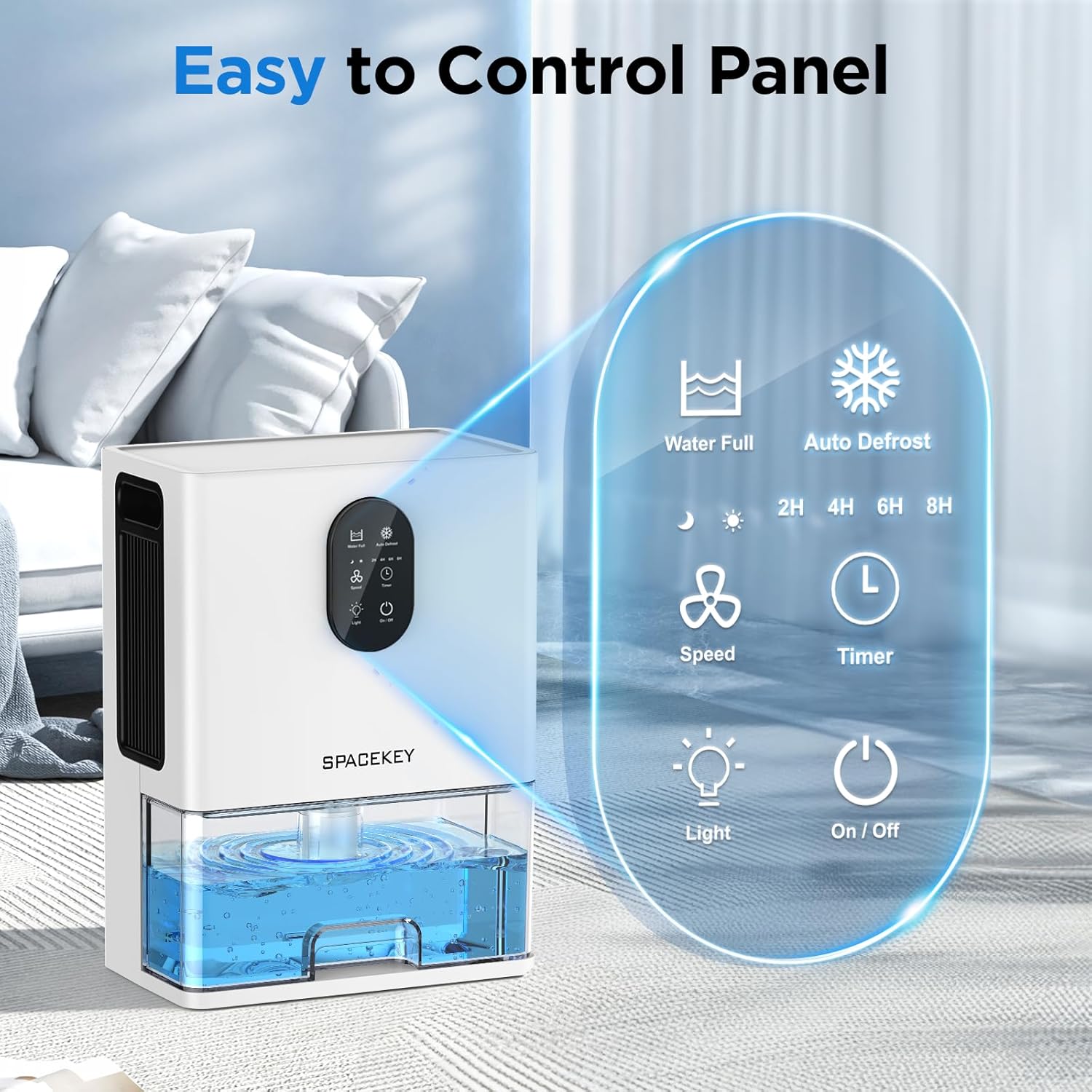 106 OZ Dehumidifier with 7 Color LED Light A162891