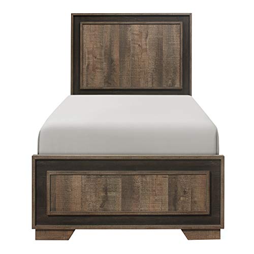 Twin Two-Tone Panel Bed Y767