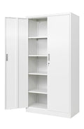 72" H x 36" W x 18" D White Steel Locking Storage Cabinet with Adjustable Shelves K11850