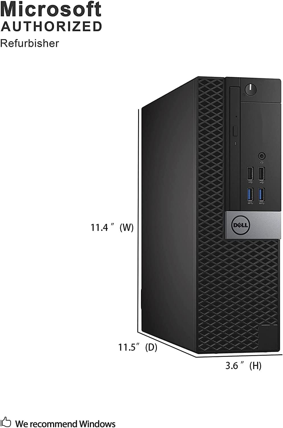 Intel Core i7-6700 16GB RAM 512GB SSD Windows 10 Pro Desktop O9641