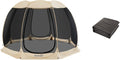 Beige 12'x12' Pop Up Screen House Tent C403936