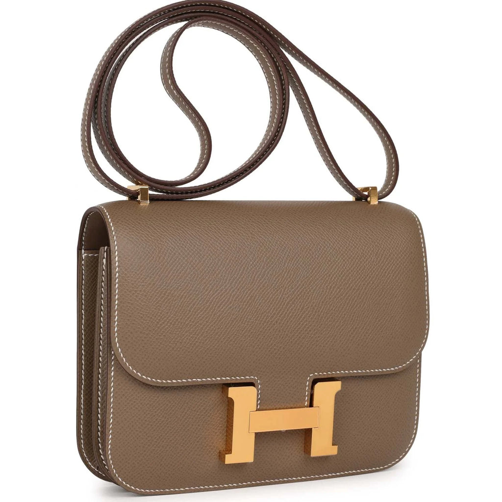 Etoupe Epsom Leather Shoulder Bag K747