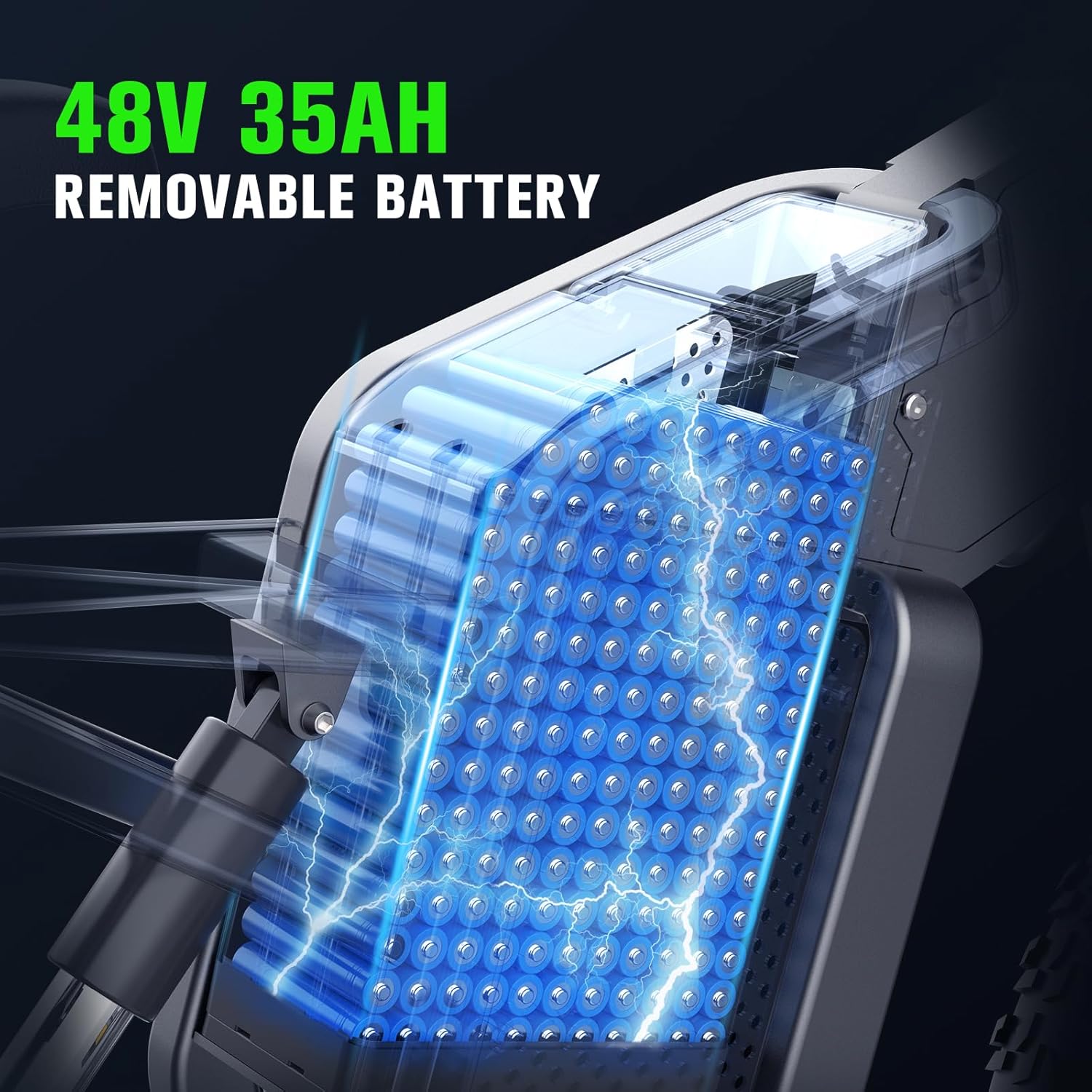 2000W 35AH Removable Battery 20" Mountain Electric Bike U4010