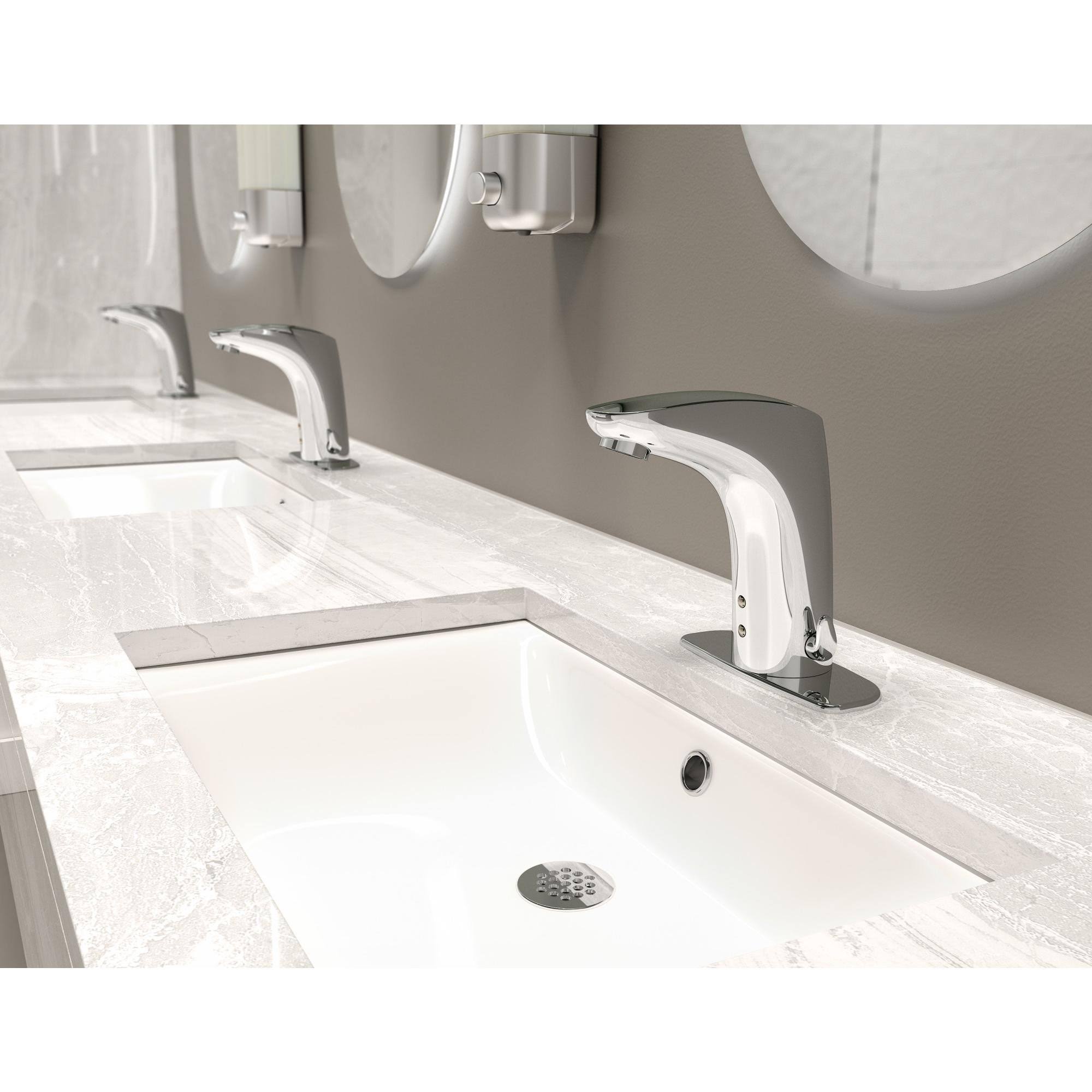 Chrome Single Hole Sensor-Activated Bathroom Faucet R2323