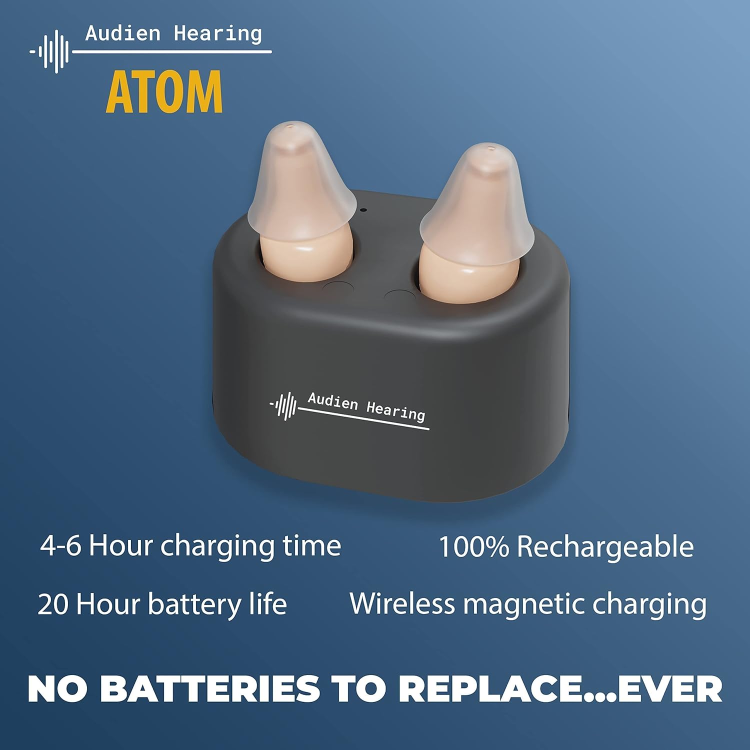 Rechargeable Hearing Amplifier with Accessory Kit R137