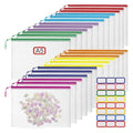 24 Pack 9.5" x 7.1" Black Mesh Zipper Pouch K56494