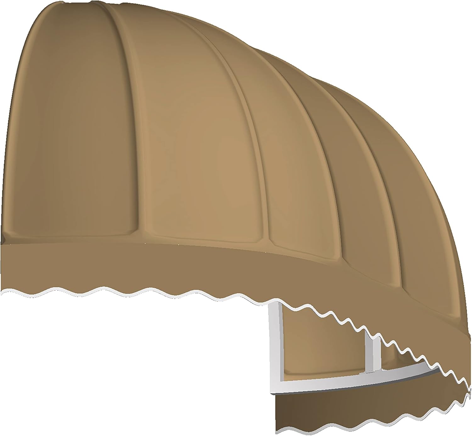 6 ft. Dark Tan Elongated Dome Style Fixed Outdoor Canopy B899