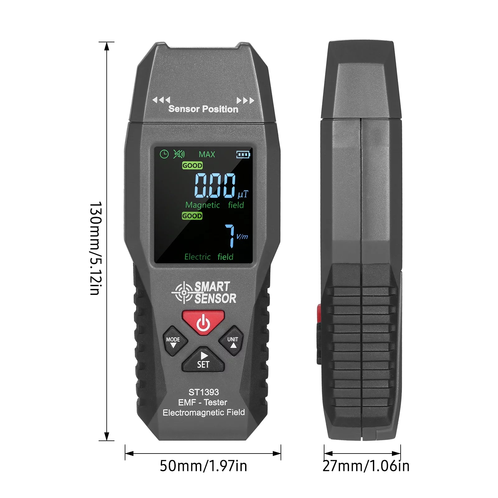 EMF Meter Handheld Digital LCD Electromagnetic Field Radiation Tester P461367