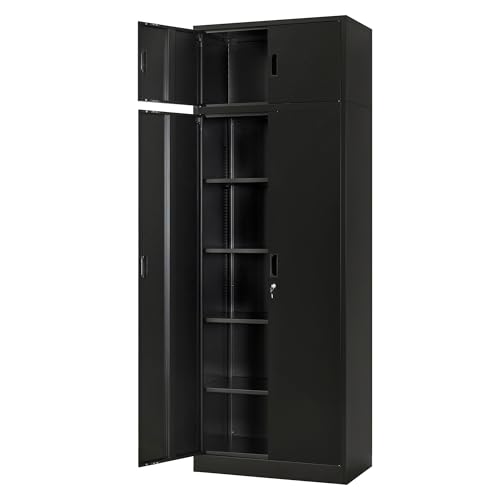 72" H x 36" W x 18" D White Steel Locking Storage Cabinet with Adjustable Shelves K11850