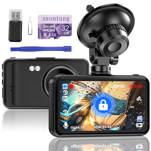 1080P FHD Dash Cam with 32GB Card W8148