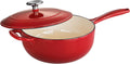 Enameled Cast Iron 3-Quart Saucier Gradated Red M9260