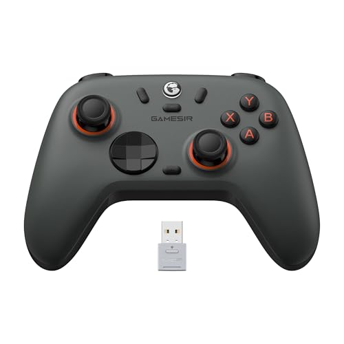 Wireless PC Controller with Hall Effect Joysticks & Triggers, 2.4G & Wired, Remappable Buttons (White) Y136