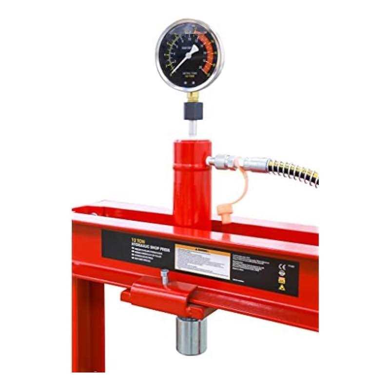 12-Ton Low-Profile Shop Press with Stamping Plates E1736