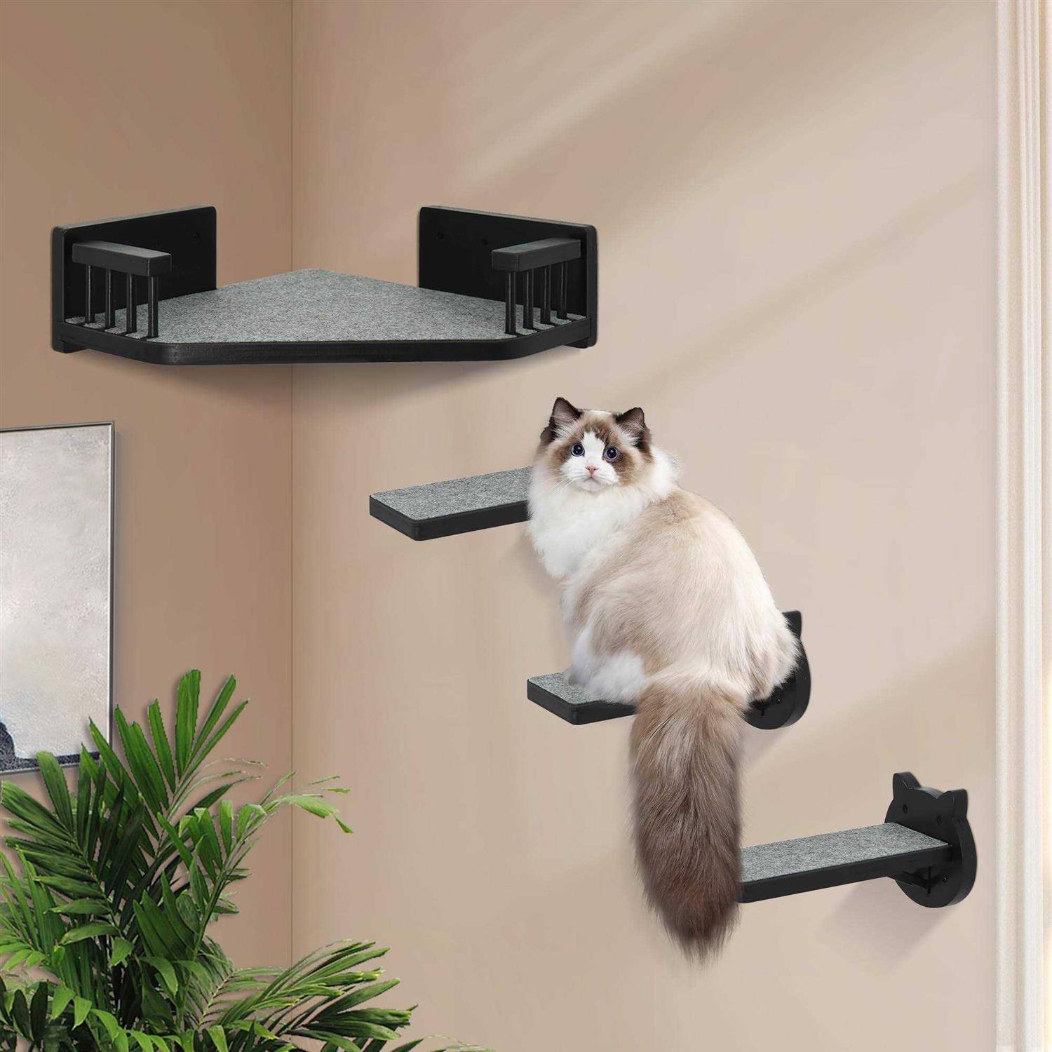Cat Wall Shelves with 3 Steps J606513