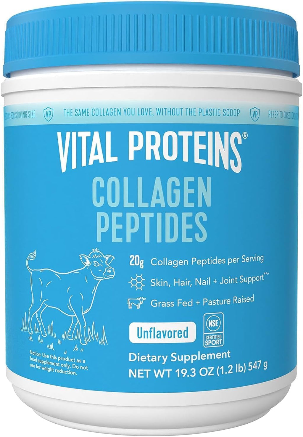 Unflavored Collagen Peptides Powder, 19.3 oz C921