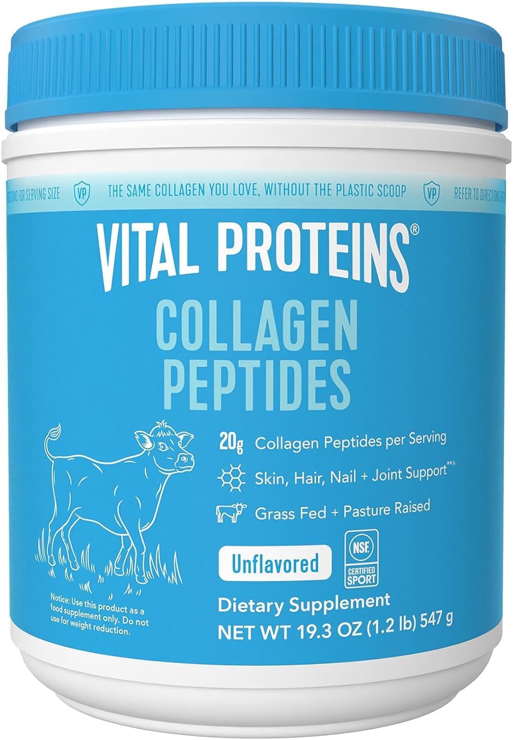 Unflavored Collagen Peptides Powder, 19.3 oz C921