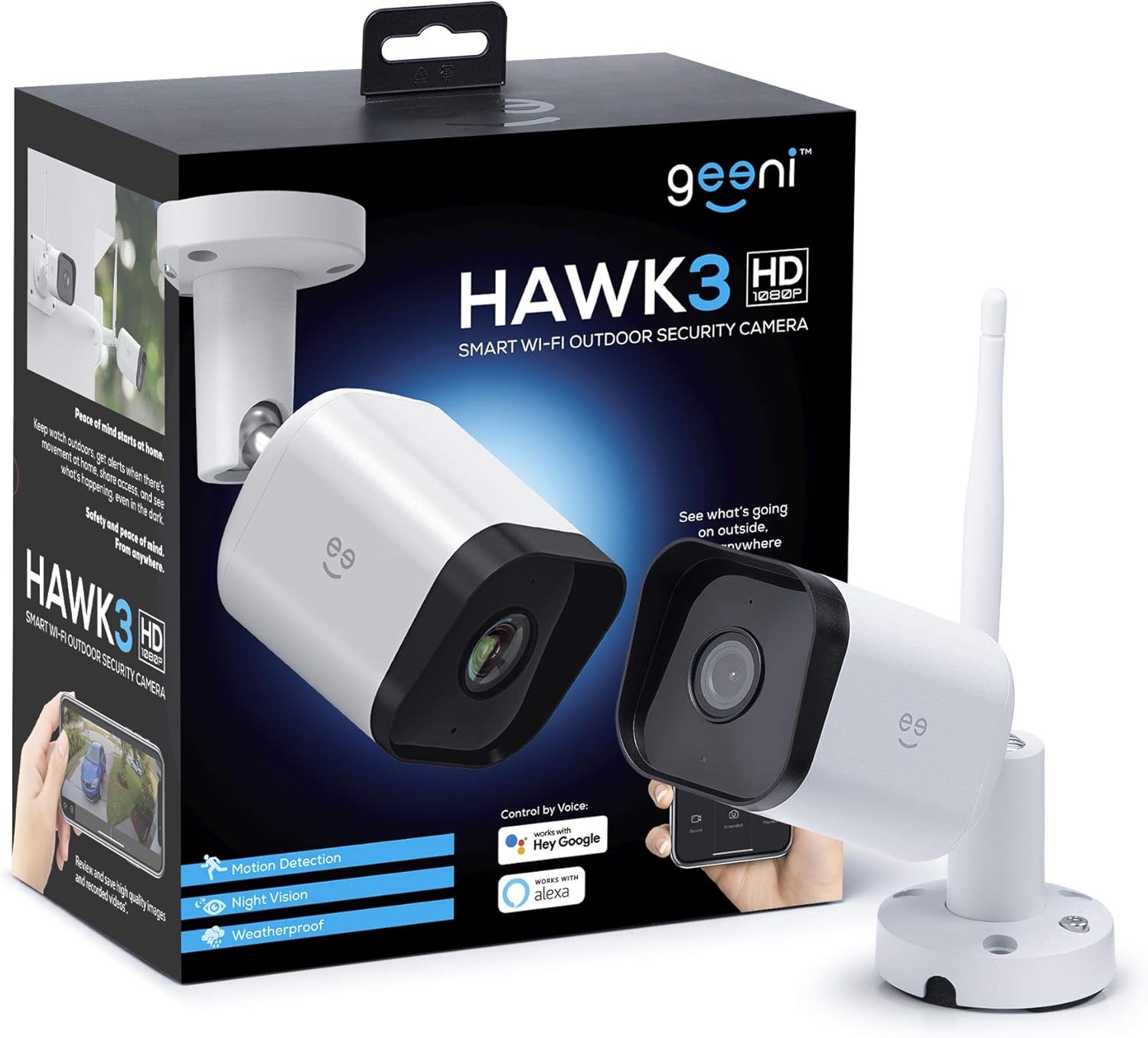 2 Pack 1080p Outdoor Security Camera with Night Vision and Motion Detection S87834