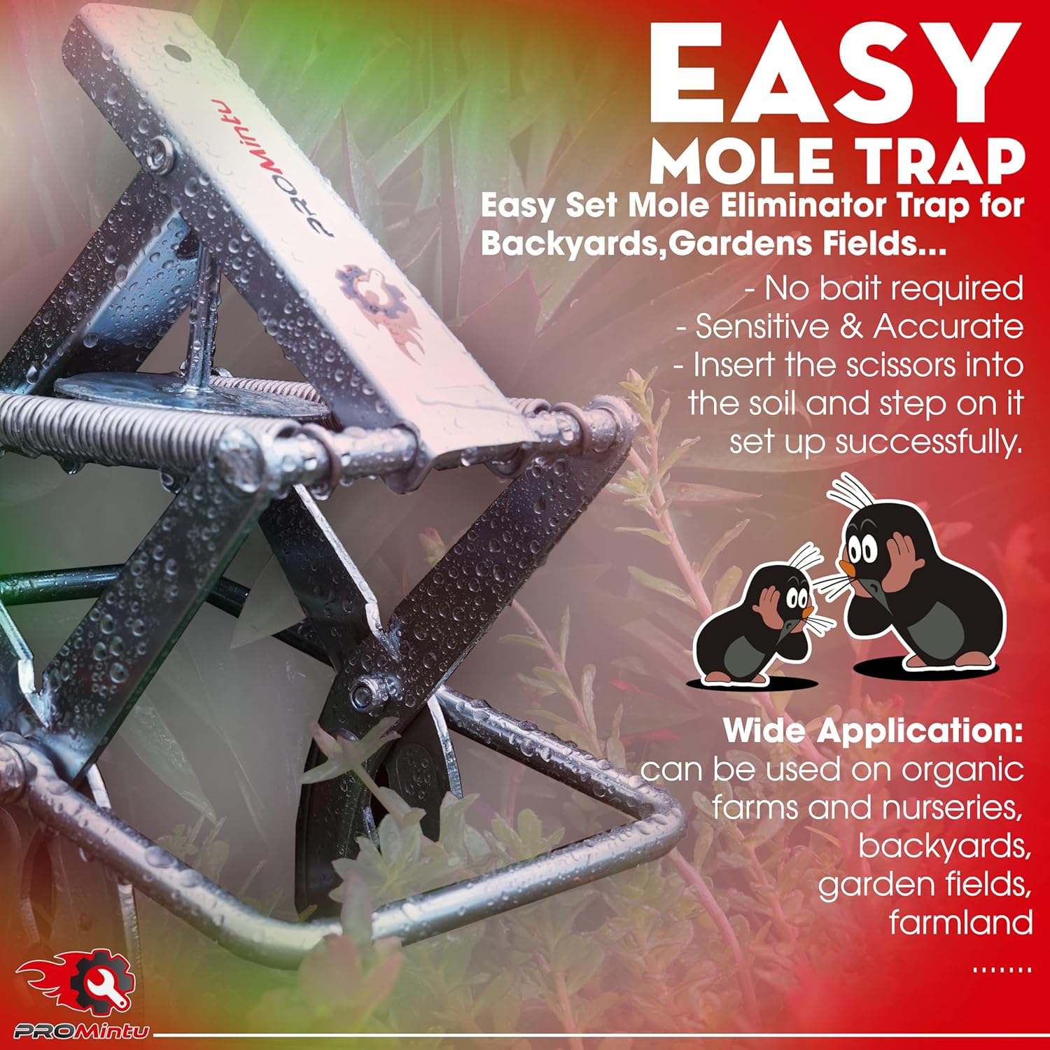 Set 2 Pcs Steel Mole Scissor Trap J381708