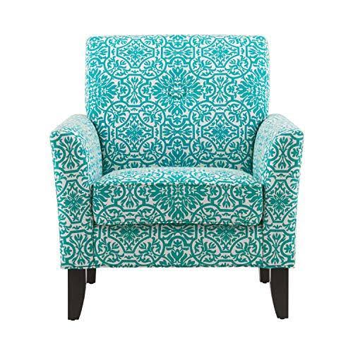 Button Tufted Arm Chair Gold Damask Y9245