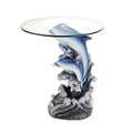 24" Tall Glass Top End Table U70497