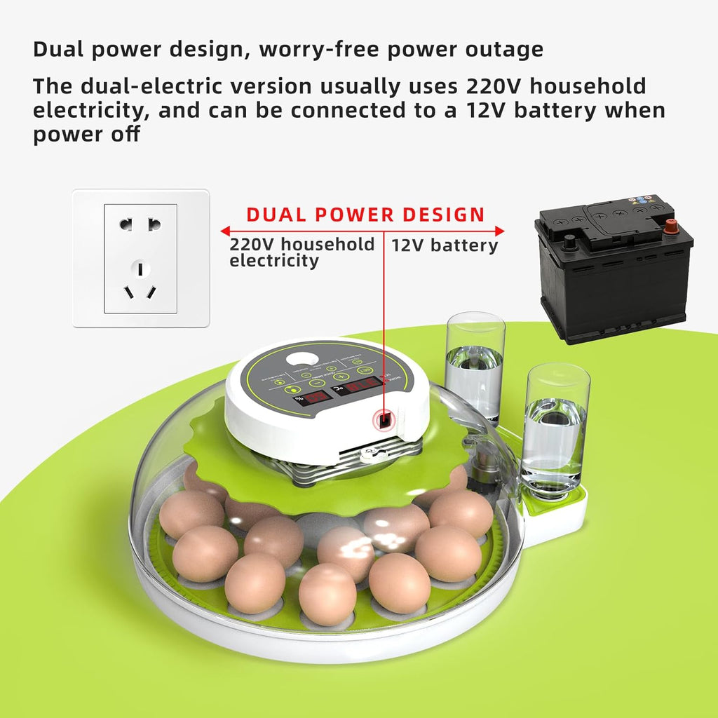 18 Egg Incubator with Automatic Egg Turning and Humidity Control U4682