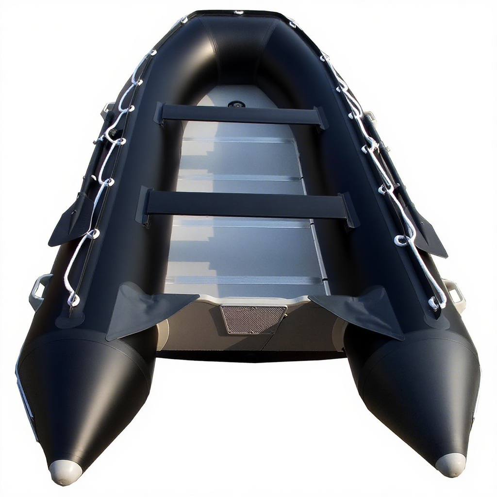 12ft 6in Inflatable Dinghy Boat Tender - 6 Person - 20 Horsepower, White/Gray L953