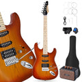 39" Full Size ST Style Electric Guitar Starter Kit with SSH Pickup, 5W Portable Amp, Tuner, Gig Bag, Strap & Accessories V194988