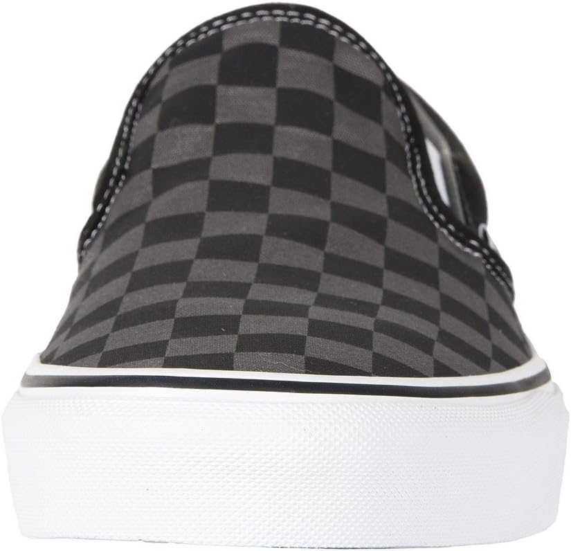 Black/Pewter Checkerboard Slip-On Shoes Size 10.5 T796