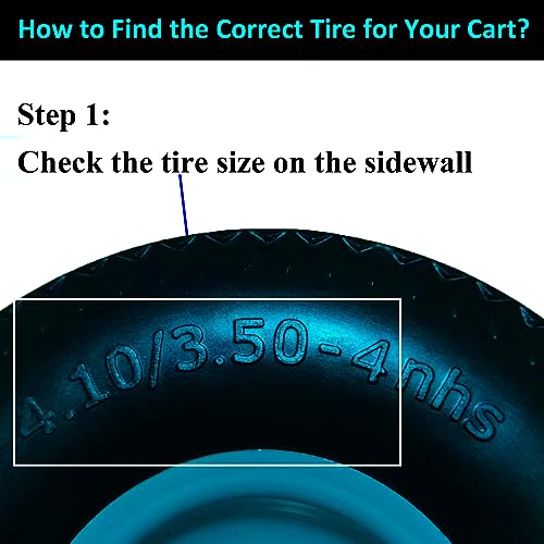 4.10/3.50-4" Flat Free Utility Tire on Wheel with 3.5" Centered Hub F287295