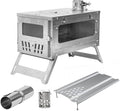 15inch Wood Burning Stove Folding Portable with 9.84ft Pipes Z530