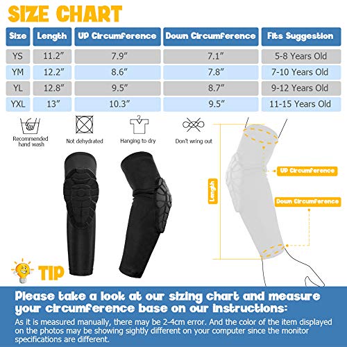Kids Sports Honeycomb Compression Knee Pad Elbow Pads Protective Gear I103751