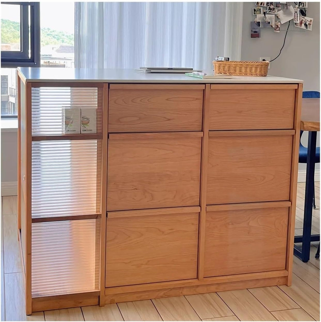 Freestanding Kitchen Island with Storage Cabinet D125526