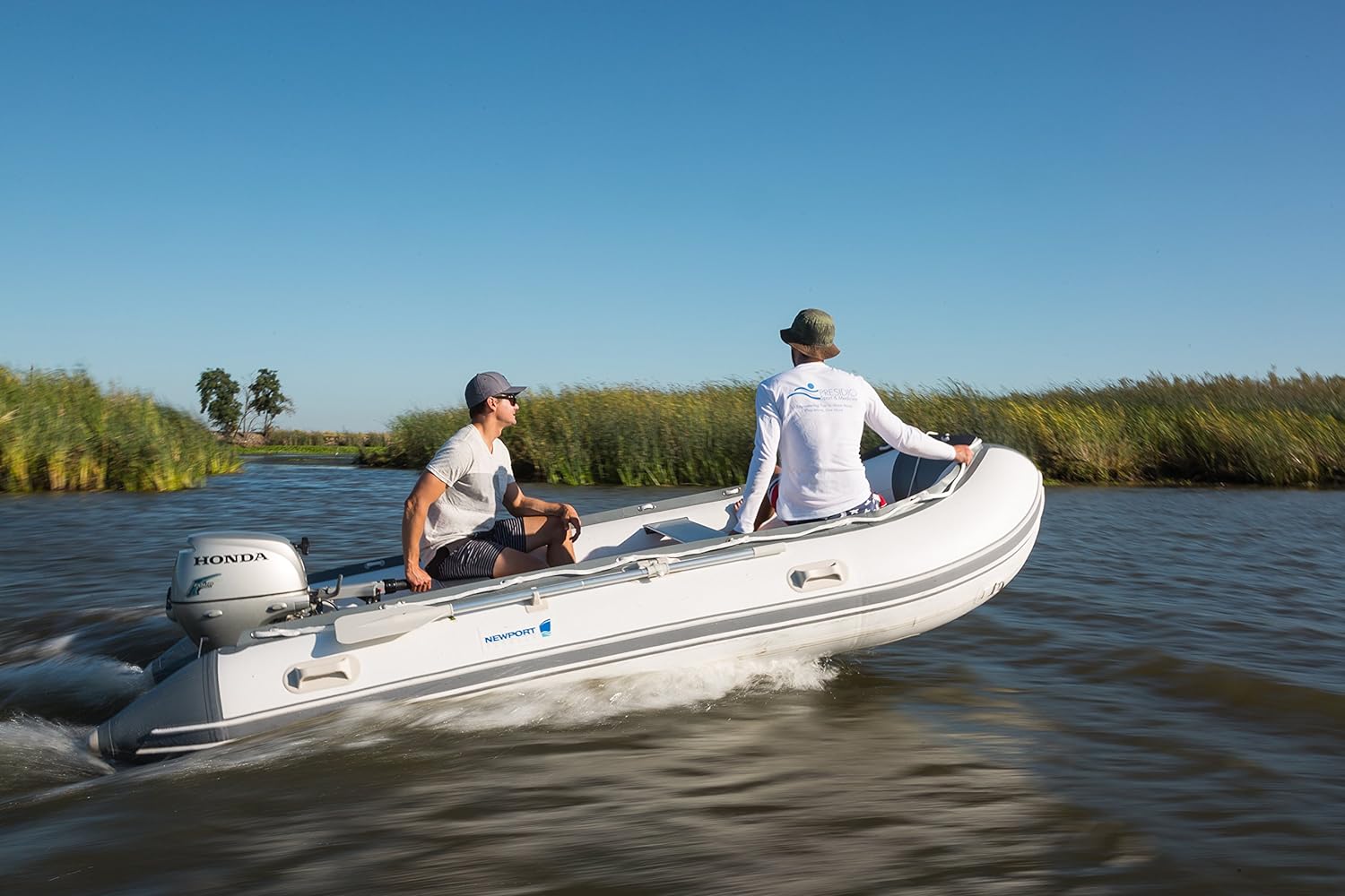 12ft 6in Inflatable Dinghy Boat Tender - 6 Person - 20 Horsepower, White/Gray L953