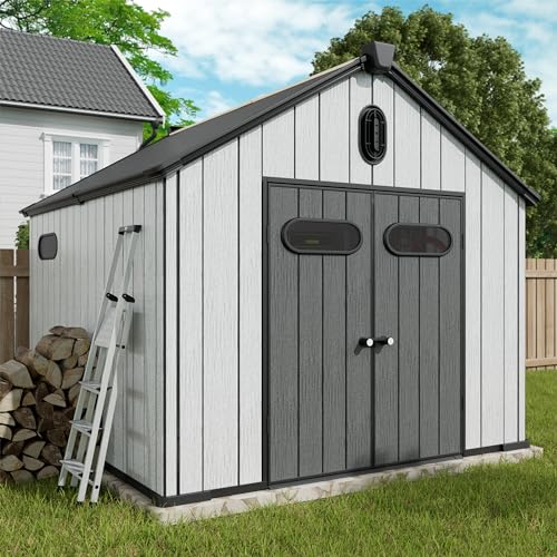 6x6 FT Outdoor Resin Storage Shed with Floor M85847