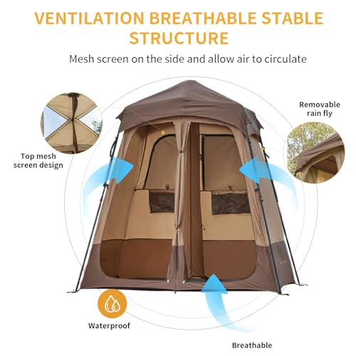 Oversized Portable Outdoor Shower Tent with Floor O453